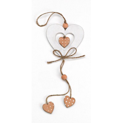 ΞΥΛΙΝΗ ΜΠΟΜΠΟΝΙΕΡΑ ΚΑΡΔΙΑ ΛΕΥΚΗ 10Χ10 ΣΥ=40