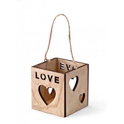 ΜΠΟΜΠΟΝΙΕΡΑ ΞΥΛΙΝΟ ΚΗΡΟΠΗΓΙΟ LOVE  8Χ8Χ9