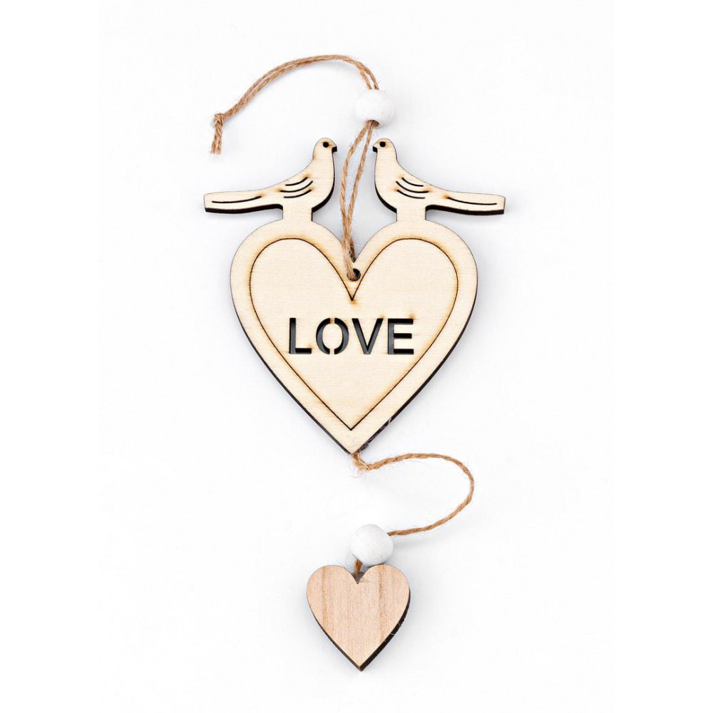 ΜΠΟΜΠΟΝΙΕΡΑ ΞΥΛΙΝΗ ΚΑΡΔΙΑ LOVE 9X10  ΣΥΝΟΛΙΚΟ Υ=29 