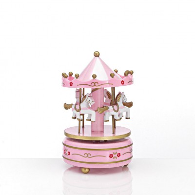 ΜΠΟΜΠΟΝΙΕΡΑ ΚΑΡΟΥΖΕΛ ΑΚΡΥΛΙΚΟ ΡΟΖ ΠΕΡΙΣΤΡΕΦΟΜΕΝΟ ΜΕ ΜΟΥΣΙΚΗ Φ11Χ17Υ