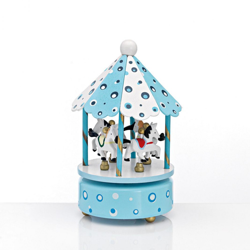 ΜΠΟΜΠΟΝΙΕΡΑ ΚΑΡΟΥΣΕΛ ΞΥΛΙΝΟ ΜΠΛΕ Φ13Χ20Υ 