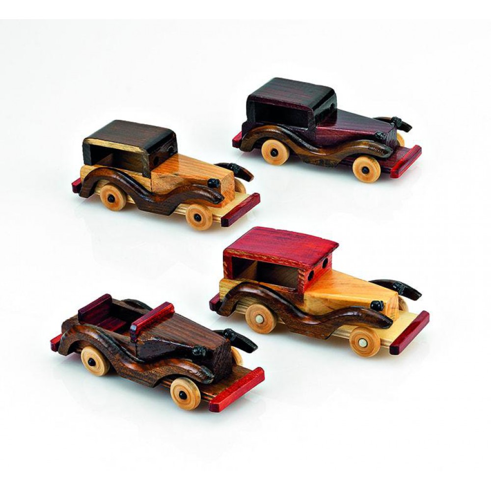 ΜΠΟΜΠΟΝΙΕΡΕΣ VINTAGE ΞΥΛΙΝΑ ΑΥΤΟΚΙΝΗΤΑ 4 ΧΡΩΜΑΤΩΝ 14Χ5,5Χ5Υ 