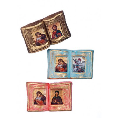 ΚΕΡΑΜΙΚΗ ΜΠΟΜΠΟΝΙΕΡΑ ΕΙΚΟΝΑ ΚΡΕΜΑΣΤΗ ΒΙΒΛΙΟ 3 ΧΡΩΜΑΤΩΝ 10Χ6,5Υ