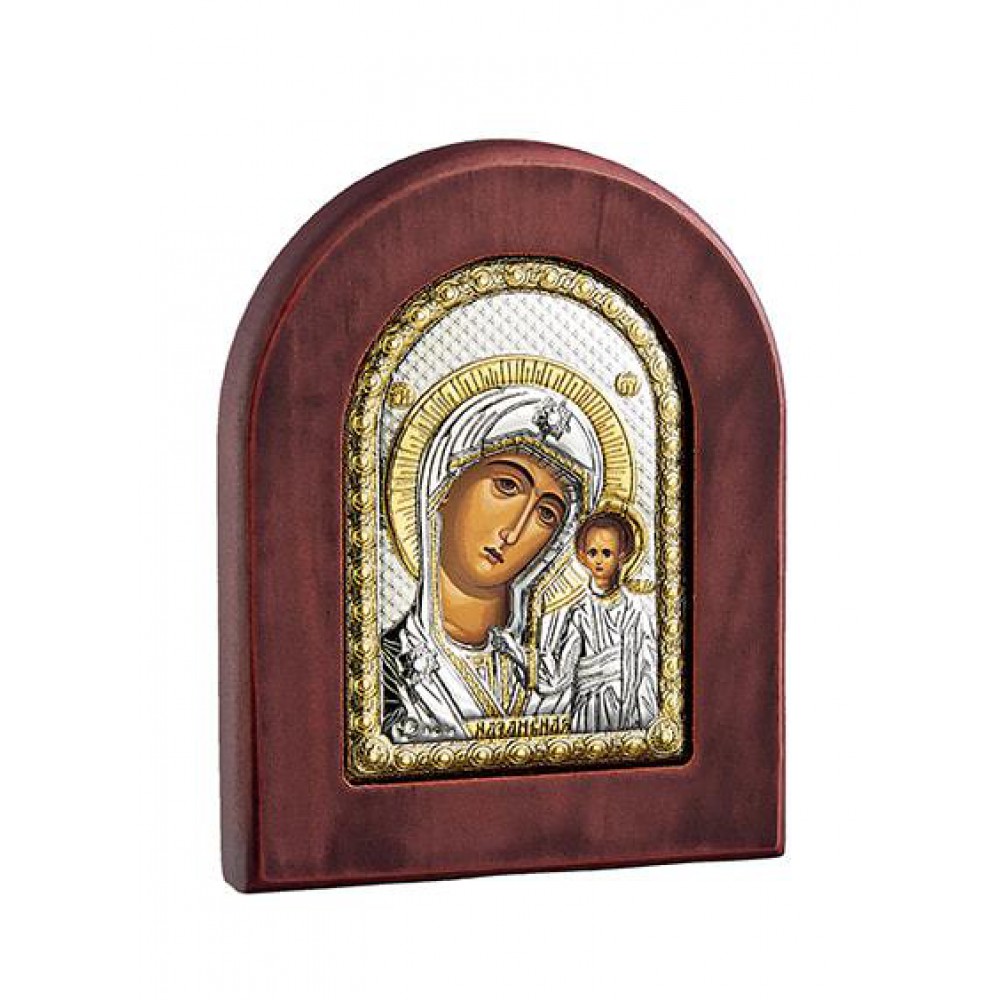 ΜΠΟΜΠΟΝΙΕΡΑ ΑΣΗΜΕΝΙΑ ΕΙΚΟΝΑ 7,5Χ9,5 ΠΑΝΑΓΙΑ ΚΑΖΑΝ ΧΡΥΣΟ 7,5X9,5 