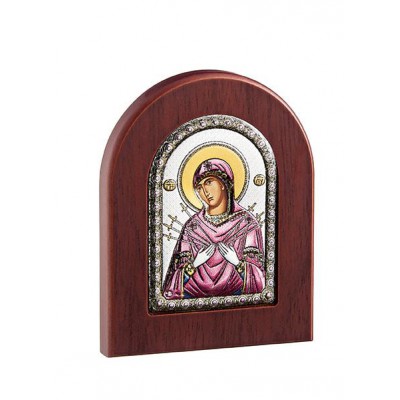 ΜΠΟΜΠΟΝΙΕΡΑ ΑΣΗΜΕΝΙΑ ΕΙΚΟΝΑ 7,5Χ9,5 ΠΑΝΑΓΙΑ 7 ΒΕΛΗ ΧΡΥΣΟ 7,5X9,5