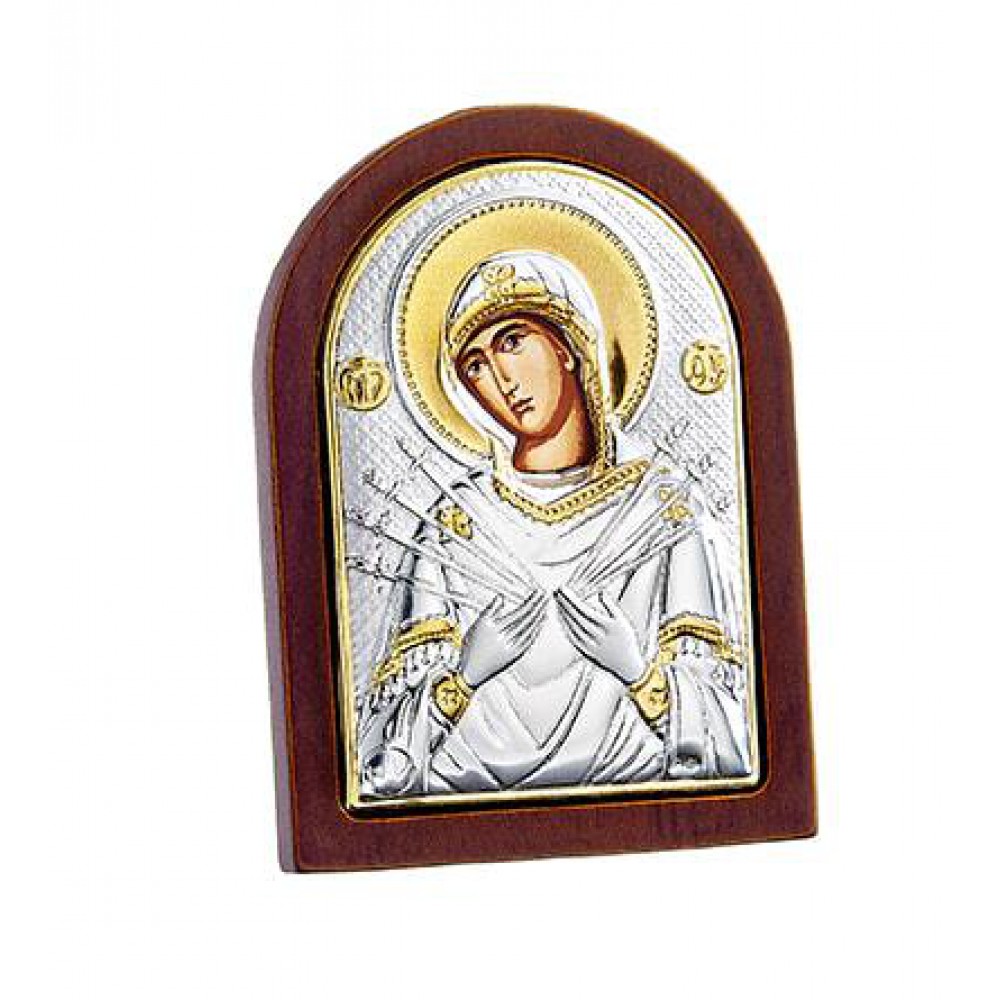 ΜΠΟΜΠΟΝΙΕΡΑ ΑΣΗΜΕΝΙΑ ΕΙΚΟΝΑ ΟΒΑΛ ΠΑΝΑΓΙΑ 7 ΒΕΛΗ 4,6X6,3 