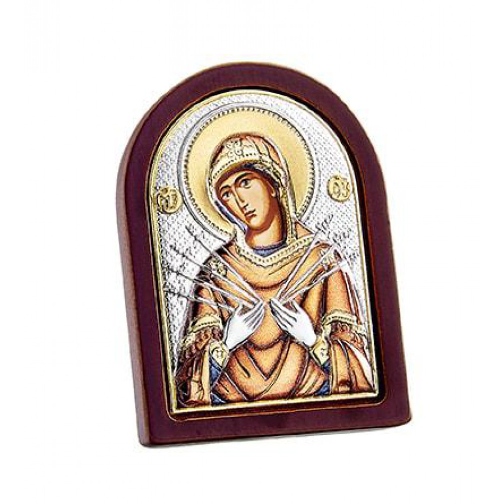 ΜΠΟΜΠΟΝΙΕΡΑ ΑΣΗΜΕΝΙΑ ΕΙΚΟΝΑ ΟΒΑΛ ΠΑΝΑΓΙΑ 7 ΒΕΛΗ 4,6X6,3 