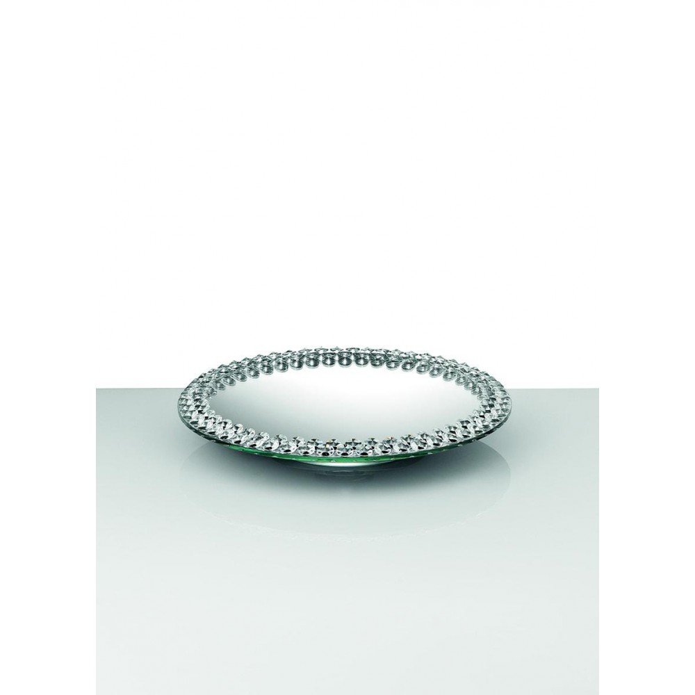 ΓΥΑΛΙΝΗ ΤΟΥΡΤΙΕΡΑ ΜΕ ΚΑΘΡΕΠΤΗ ΣΤΡΟΓΓΥΛΗ Φ30Χ4Υ 