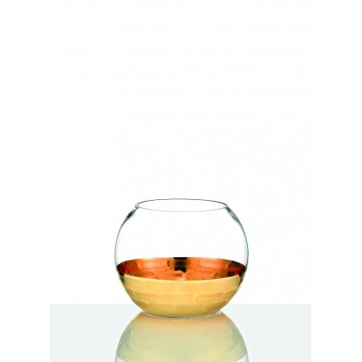 ΓΥΑΛΙΝΟ ΒΑΖΟ ΜΕ ΧΡΥΣΕΣ ΛΕΠΤΟΜΕΡΕΙΕΣ Φ18Χ13Υ