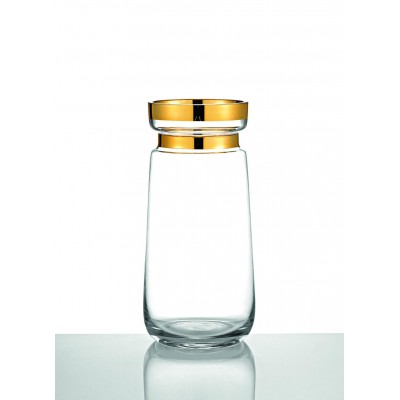 ΓΥΑΛΙΝΟ ΒΑΖΟ ΜΕ ΧΡΥΣΕΣ ΛΕΠΤΟΜΕΡΕΙΕΣ Φ14Χ29Υ