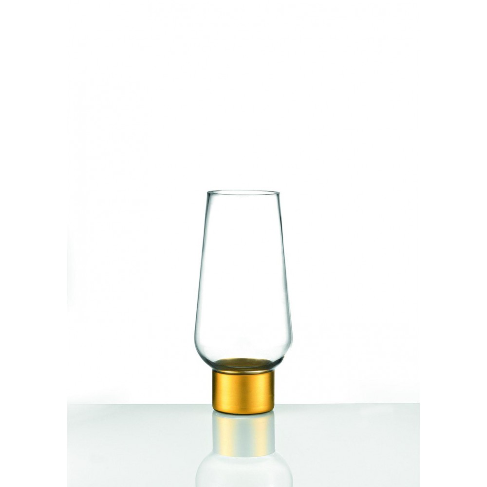 ΓΥΑΛΙΝΟ ΒΑΖΟ ΜΕ ΧΡΥΣΗ ΒΑΣΗ Φ12Χ26Υ 