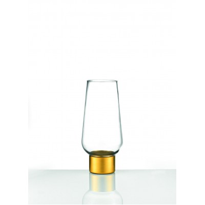 ΓΥΑΛΙΝΟ ΒΑΖΟ ΜΕ ΧΡΥΣΗ ΒΑΣΗ Φ12Χ26Υ