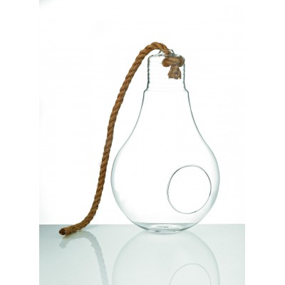 ΓΥΑΛΙΝΟ ΒΑΖΟ ΣΕ ΣΧΗΜΑ ΛΑΜΠΑΣ Φ23Χ39Υ