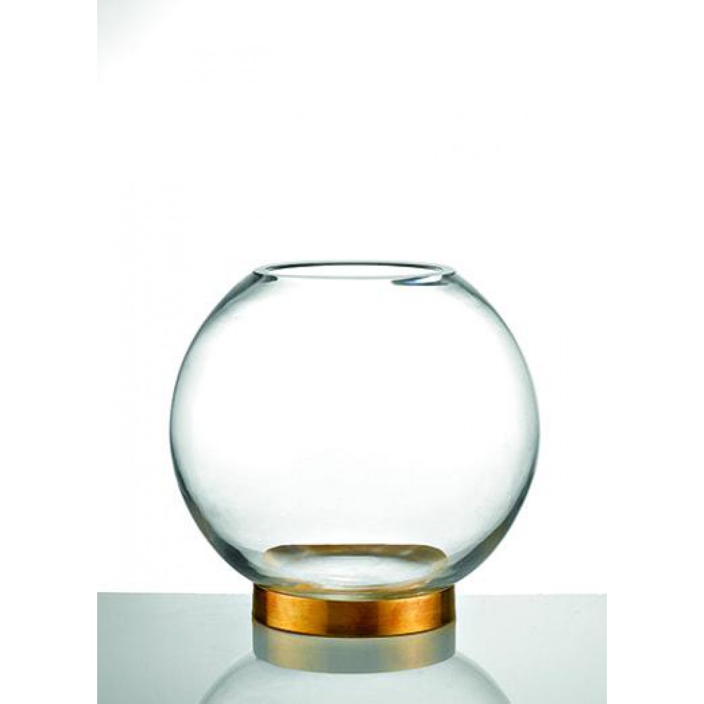 ΓΥΑΛΙΝΟ ΒΑΖΟ ΜΕ ΧΡΥΣΗ ΒΑΣΗ Φ24Χ22Υ 