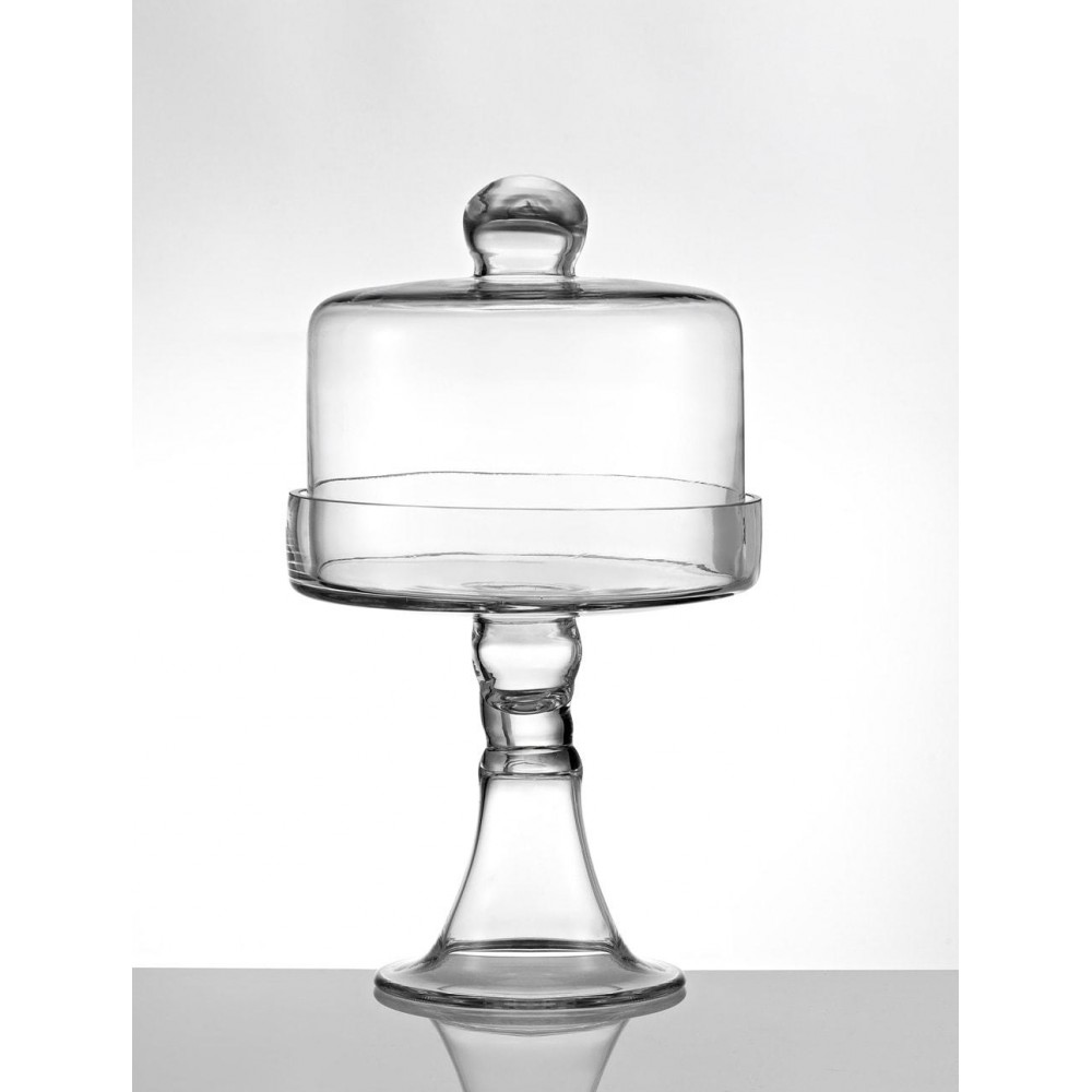 ΓΥΑΛΙΝΗ ΤΟΥΡΤΙΕΡΑ ΜΕ ΚΑΠΑΚΙ Φ19Χ33Υ 