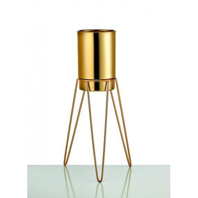 ΜΕΤΑΛΛΙΚΟ ΧΡΥΣΟ ΑΝΘΟΔΟΧΕΙΟ/ΚΑΣΠΩ ΤΡΙΠΟΔΟ Φ10Χ37Υ