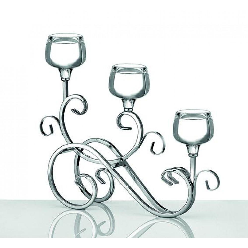 ΚΗΡΟΠΗΓΙΟ ΤΡΙΚΕΡΟ ΙΝΟΧ & ΚΡΥΣΤΑΛΛΟ 40Χ10Χ33Υ 