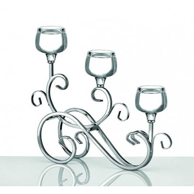 ΚΗΡΟΠΗΓΙΟ ΤΡΙΚΕΡΟ ΙΝΟΧ & ΚΡΥΣΤΑΛΛΟ 40Χ10Χ33Υ