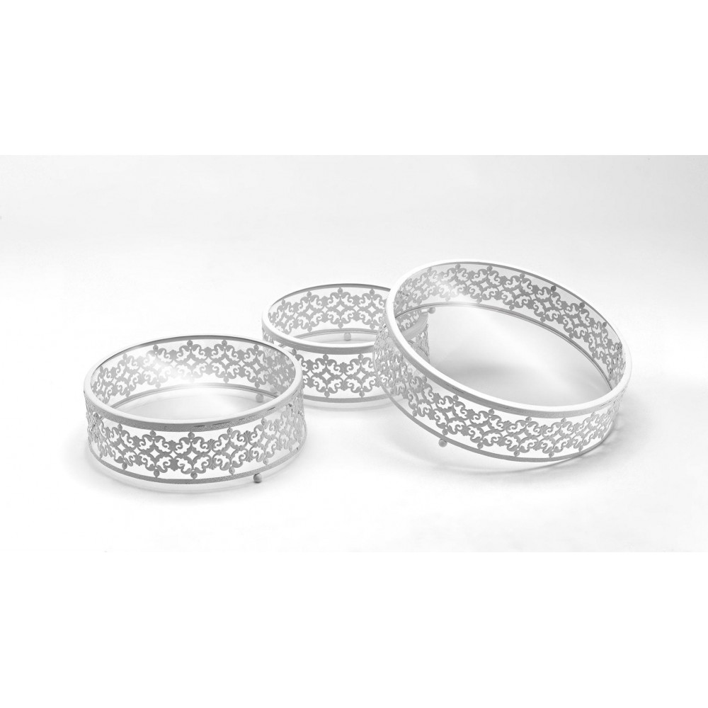 ΜΕΤΑΛΛΙΚΕΣ ΤΟΥΡΤΙΕΡΕΣ ΣΕΤ 3 ΤΕΜΑΧΙΩΝ Φ35Χ10 ΜΕ ΓΥΑΛΙ 