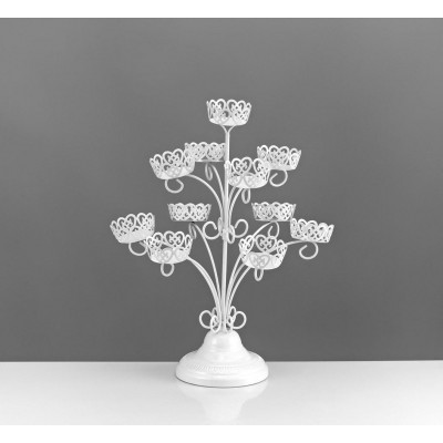 ΜΕΤΑΛΛΙΚΗ ΛΕΥΚΗ ΒΑΣΗ ΓΙΑ 11 CUPCAKE Φ35Χ44Υ