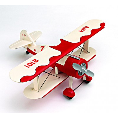 ΜΕΤΑΛΛΙΚΟ ΔΙΑΚΟΣΜΗΤΙΚΟ ΑΕΡΟΠΛΑΝΟ ΚΟΚΚΙΝΟ-ΚΡΕΜ 48Χ70Χ25