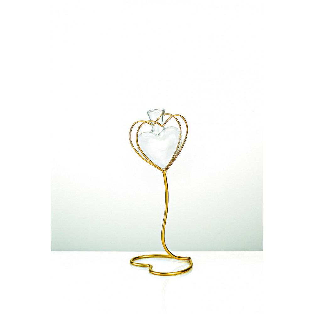 ΜΕΤΑΛΛΙΚΟ ΧΡΥΣΟ ΑΝΘΟΔΟΧΕΙΟ ΚΑΡΔΙΑ 11Χ10Χ26Υ 