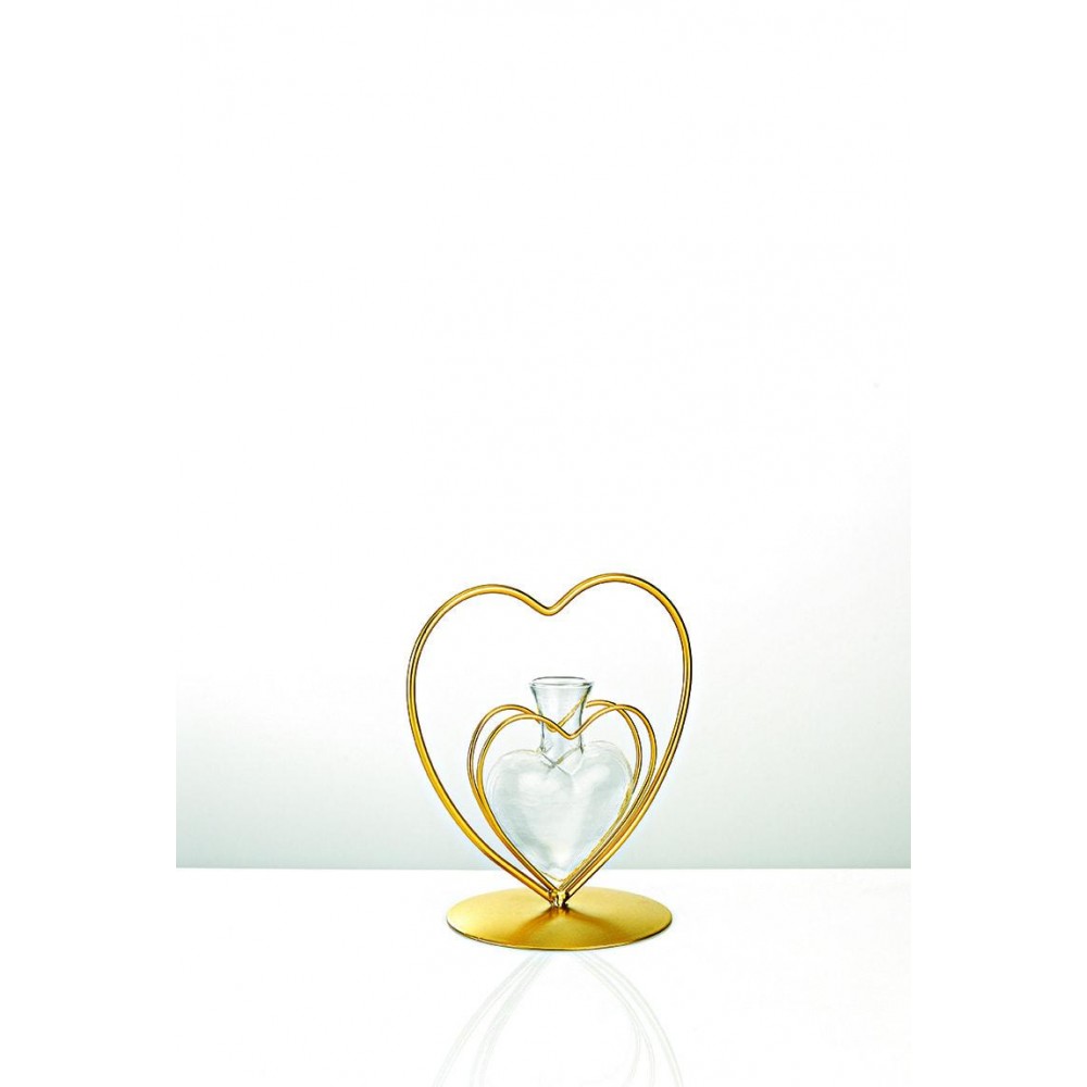 ΜΕΤΑΛΛΙΚΟ ΧΡΥΣΟ ΑΝΘΟΔΟΧΕΙΟ ΚΑΡΔΙΑ Φ10,5Χ16Υ 