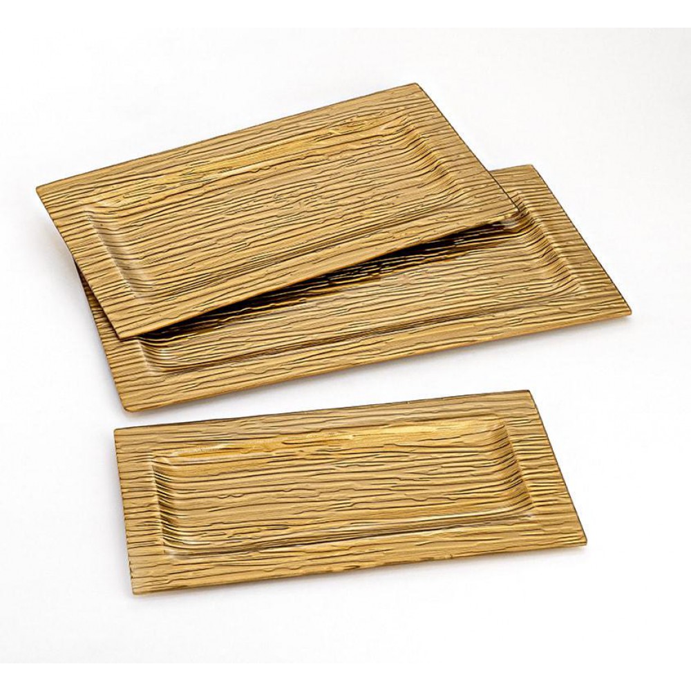 ΓΥΑΛΙΝΕΣ ΠΙΑΤΕΛΕΣ ΧΡΥΣΕΣ ΣΕΤ 3 ΤΜΧ 50Χ25 44Χ22 