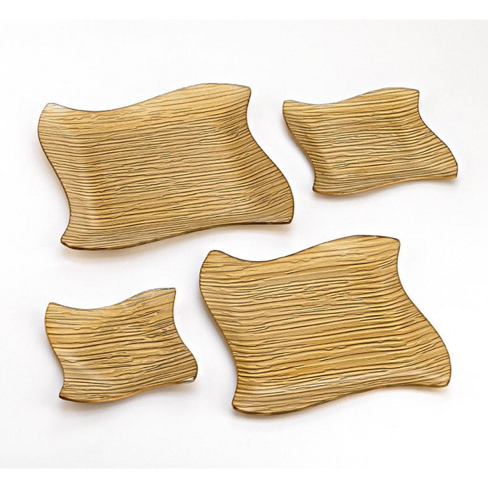 ΓΥΑΛΙΝΕΣ ΠΙΑΤΕΛΕΣ ΧΡΥΣΕΣ ΣΕΤ 4 ΤΜΧ 30x30 25x25 20x20 15x15 