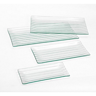 ΓΥΑΛΙΝΕΣ ΠΙΑΤΕΛΕΣ ΠΑΡΑΛΛΗΛΟΓΡΑΜΜΕΣ ΣΕΤ 4 ΤΜΧ 44x22 39x21 33x16 26x12