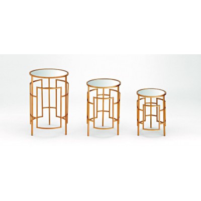 ΜΕΤΑΛΛΙΚΑ ΒΟΗΘΗΤΙΚΑ ΤΡΑΠΕΖΑΚΙΑ ΜΕ ΚΑΘΡΕΦΤΗ ΣΤΡΟΓΓΥΛΑ ΣΕΤ 3 ΤΜΧ Φ40x65Υ Φ35x55Y Φ30x45Y