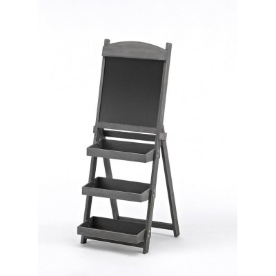 ΞΥΛΙΝΟΣ ΜΑΥΡΟΠΙΝΑΚΑΣ ΣΤΑΝΤ ΓΚΡΙ 41Χ46Χ112Υ