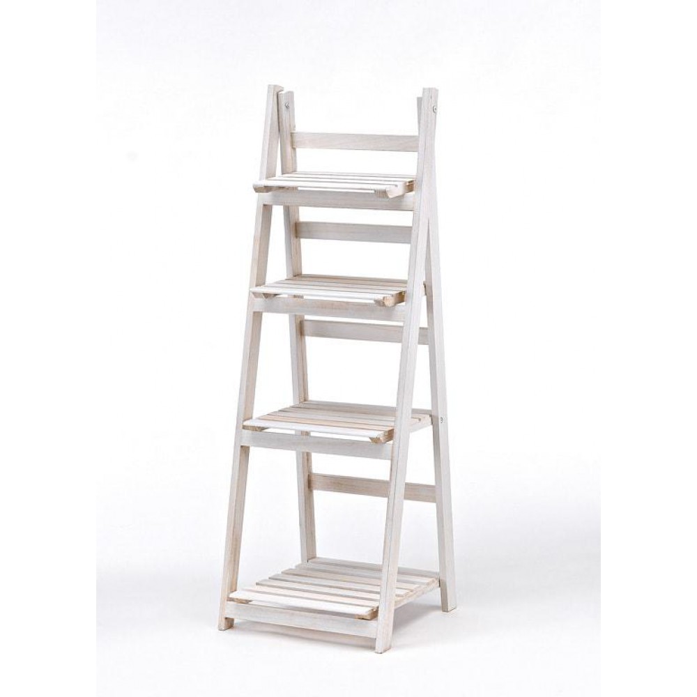 ΞΥΛΙΝΟ ΛΕΥΚΟ ΣΤΑΝΤ 4 ΕΠΙΠΕΔΩΝ 34Χ41Χ112Υ 