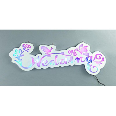 ΞΥΛΙΝΟ ΔΙΑΚΟΣΜΗΤΙΚΟ WEDDING ΜΕ ΦΩΣ 117Χ2,5Χ39Υ