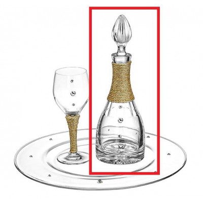 ΚΑΡΑΦΑ ΜΕ SWAROVSKI ΚΑΙ ΧΡΥΣΟ ΚΟΡΔΟΝΙ 10Χ30Υ