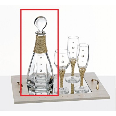 ΚΑΡΑΦΑ ΜΕ SWAROVSKI ΚΑΙ ΧΡΥΣΟ ΚΟΡΔΟΝΙ 11X11X33