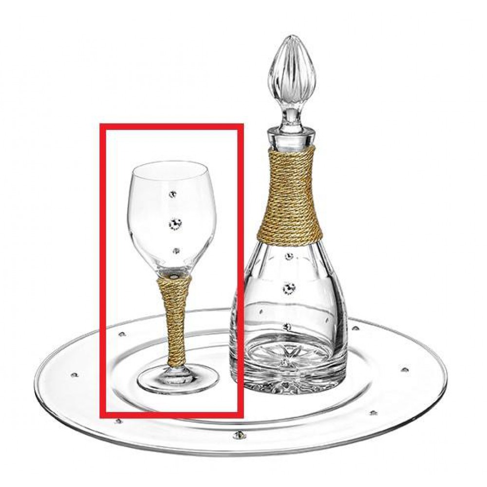 ΠΟΤΗΡΙ ΜΕ SWAROVSKI ΧΡΥΣΟ Φ7Χ18,5 