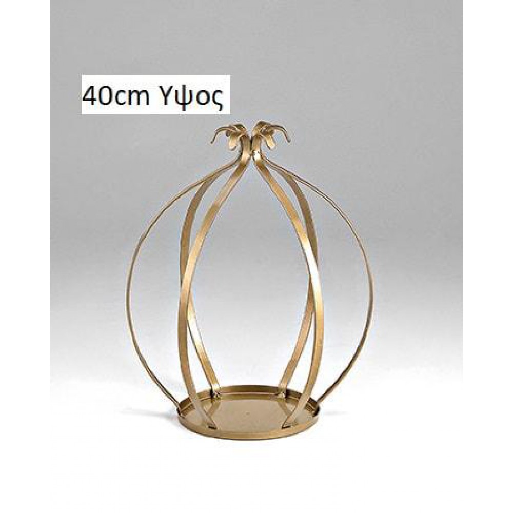 ΜΕΤΑΛΛΙΚΗ ΔΙΑΚΟΣΜΗΤΙΚΗ ΚΟΡΩΝΑ Φ18 ΒΑΣΗ Φ32 ΜΕΣΗ 40Υ 