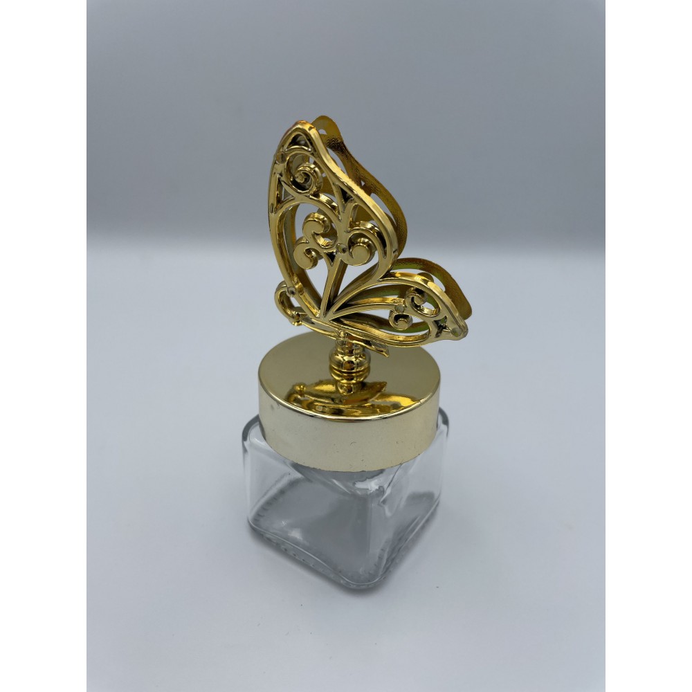 ΜΠΟΜΠΟΝΙΕΡΑ ΓΥΑΛΙΝΟ ΒΑΖΑΚΙ ΤΕΤΡΑΓΩΝΟ ΜΕ ΧΡΥΣΗ ΠΕΤΑΛΟΥΔΑ 4Χ4Χ10Υ 