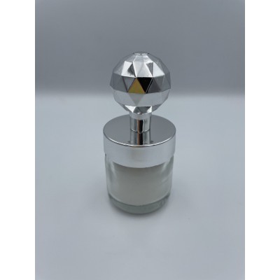 ΜΠΟΜΠΟΝΙΕΡΑ ΓΥΑΛΙΝΟ ΒΑΖΑΚΙ ΜΕ ΚΕΡΙ ΚΑΙ ΑΣΗΜΙ ΔΙΑΜΑΝΤΑΚΙ Φ4Χ9.5Υ