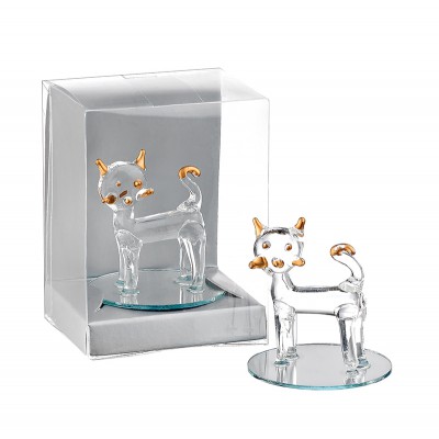 ΓΥΑΛΙΝΗ ΜΠΟΜΠΟΝΙΕΡΑ ΓΑΤΟΥΛΑ ΣΕ PVC ΚΟΥΤΑΚΙ 6x5x8cm