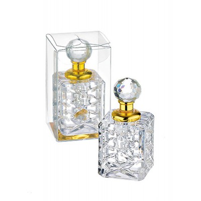 ΜΠΟΜΠΟΝΙΕΡΑ ΚΡΥΣΤΑΛΛΙΝΟ ΤΕΤΡΑΓΩΝΟ ΜΠΟΥΚΑΛΑΚΙ ΑΡΩΜΑΤΟΣ ΧΡΥΣΟ 4X7CM ΜΕ ΚΟΥΤΑΚΙ PVC 4X7