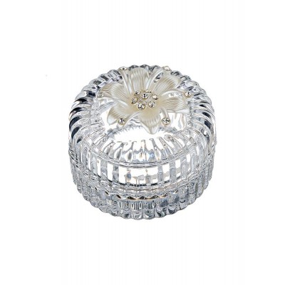 ΜΠΟΜΠΟΝΙΕΡΑ ΜΠΙΖΟΥΤΙΕΡΑ ΓΥΑΛΙΝΗ ΜΕ ΛΟΥΛΟΥΔΙ ΣΤΡΑΣ  Φ6.5Χ4.5CM