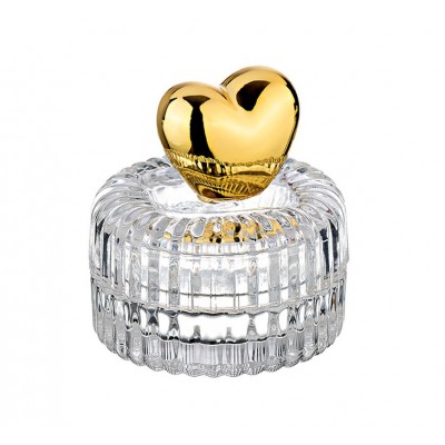 ΚΡΥΣΤΑΛΛΙΝΗ ΜΠΟΜΠΟΝΙΕΡΑ ΜΠΙΖΟΥΤΙΕΡΑ ΜΕ ΚΑΡΔΙΑ ΧΡΥΣΗ  Φ6.5Χ4.5