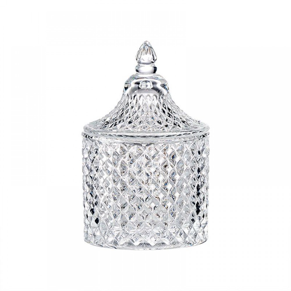 ΜΠΟΜΠΟΝΙΕΡΑ ΜΠΙΖΟΥΤΙΕΡΑ ΣΤΡΟΓΓΥΛΗ ΓΥΑΛΙΝΗ ΑΝΑΓΛΥΦΗ Φ6.2x9.8cm 