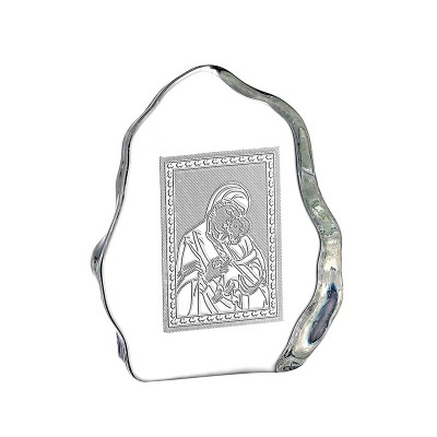 ΕΙΚΟΝΑ ΠΑΝΑΓΙΤΣΑ ΓΥΑΛΙΝΗ ΣΕ ΛΕΥΚΟ KOYTAKI 5x6cm