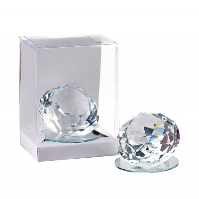 ΔΙΑΜΑΝΤΙ ΓΥΑΛΙΝΟ ΣΕ PVC KOYTAKI 6x5x8cm