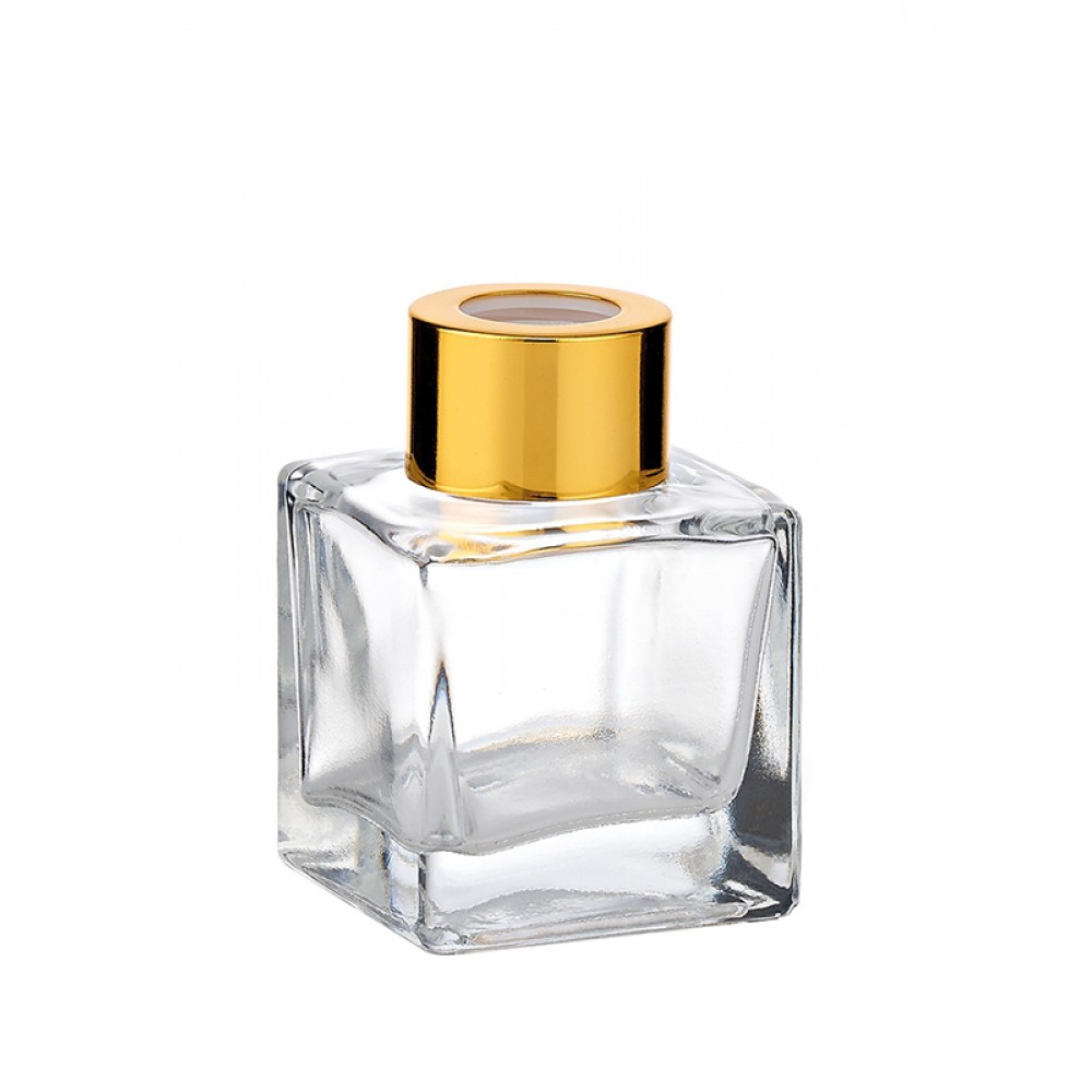 BAZAKI ΓΙΑ ΑΡΩΜΑ ΤΕΤΡΑΓΩΝΟ ΧΡΥΣΟ ΠΩΜΑ 50ml  5χ5χ7cm 