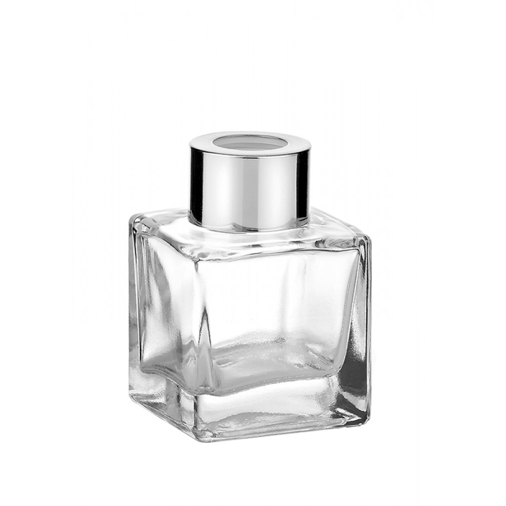 BAZAKI ΓΙΑ ΑΡΩΜΑ ΤΕΤΡΑΓΩΝΟ ΑΣΗΜΙ ΠΩΜΑ 50ml  5x5x7cm 