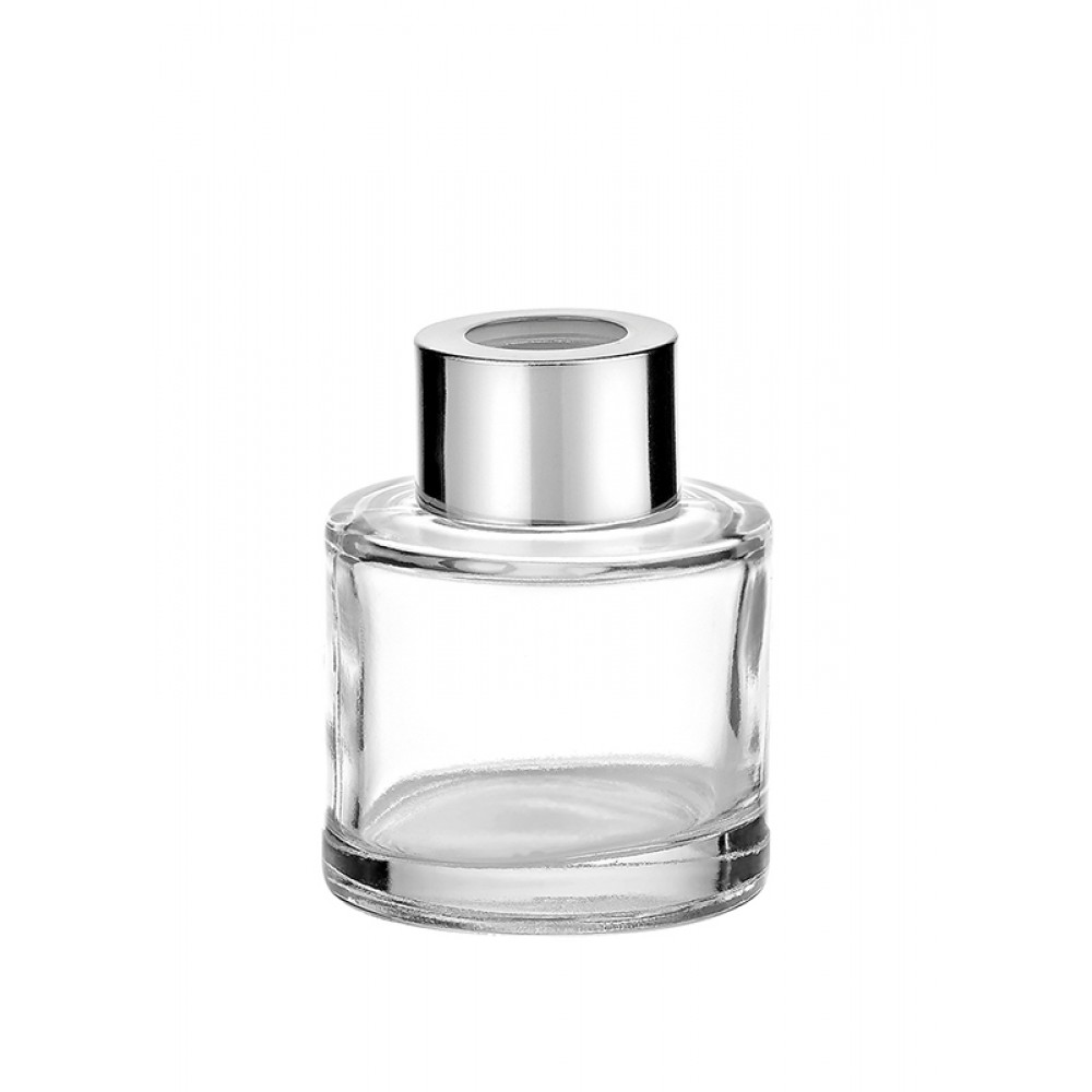 BAZAKI ΓΙΑ ΑΡΩΜΑ ΣΤΡΟΓΓΥΛΟ ΑΣΗΜΙ ΠΩΜΑ 50ml  Φ5x6.5cm 